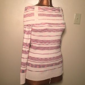 Ribbed Knit Striped Sweater